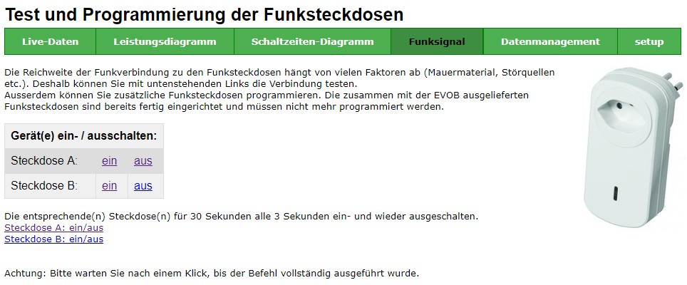 EVOB Funksteckdosen-Tests